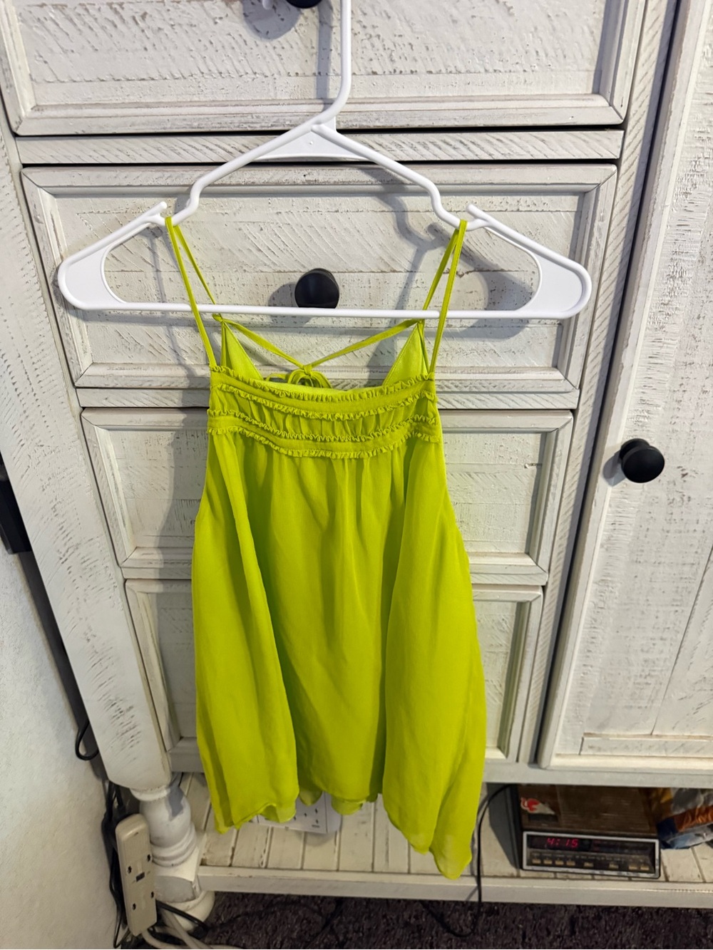H by Halston Neon Lime Spaghetti Strap Camisole